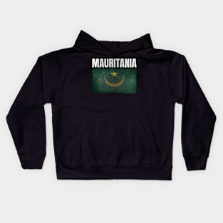 Distressed Mauritania Flag Graphic Gifts for Men Women Mauritanian Kids Hoodie